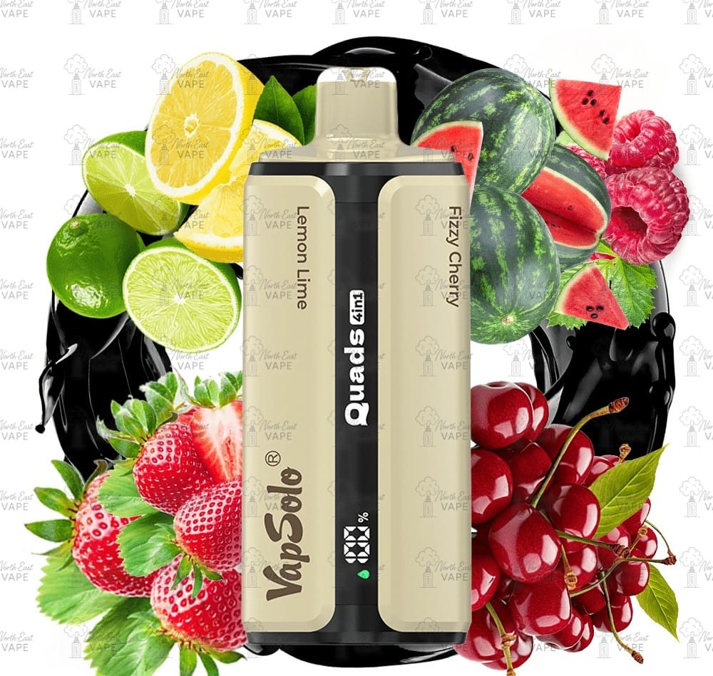 VapSolo Quads - #6 - Citrom Lime & Eper & Málna és Dinnye & Savanyú Cseresznye